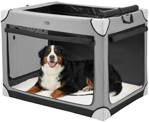 Veehoo 42" Collapsible Dog Travel Crates Portable Dog Kennel by Veehoo