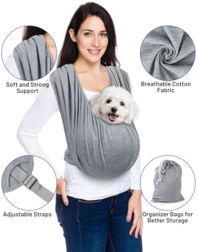 Dog Sling Carrier for Small Pet, Hands Free Front Backpack - Image 4