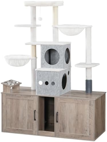 HOOBRO Double Litter Box Enclosure by HOOBRO