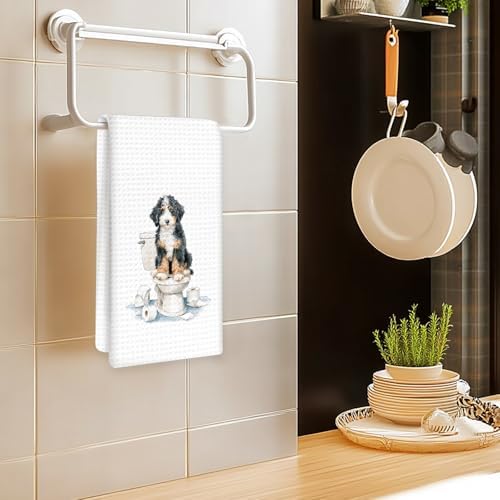 Funny Bernedoodle Dog Hand Towels Set of 2, Gifts - Image 2
