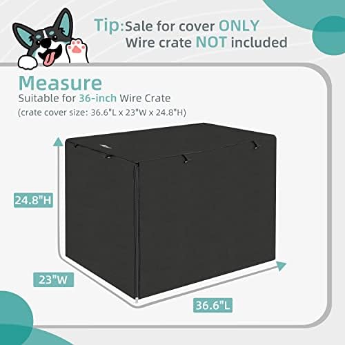 Seiyierr Dog Crate Cover, 36 Inch Dogs Kennel Covers - Image 2