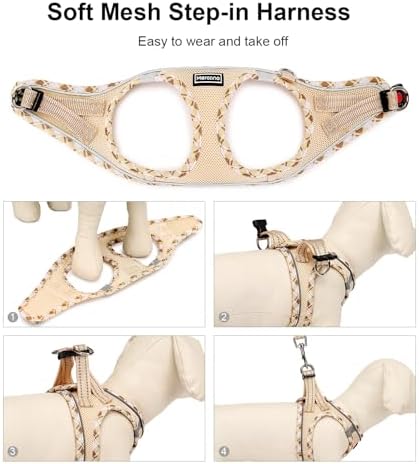 Mercano Soft Mesh Dog Harness and Leash Set, Step-in Reflective Breathable - Image 5
