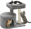 Feandrea Cat Tree, 18.5-in Small Cat Tower, Cute Kittens Condo, Light Gray by FeandreabySONGMICSHOME