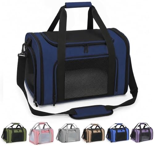 Pet Carrier for Cats and SmallDogs Upto15lb, Royal Blue by Unknown