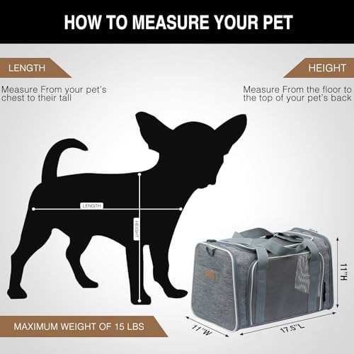 Cat Carrier - Soft-Sided Dog Pet Carrier, Portable Foldable Pet Bag up to 28 Lbs - Image 6