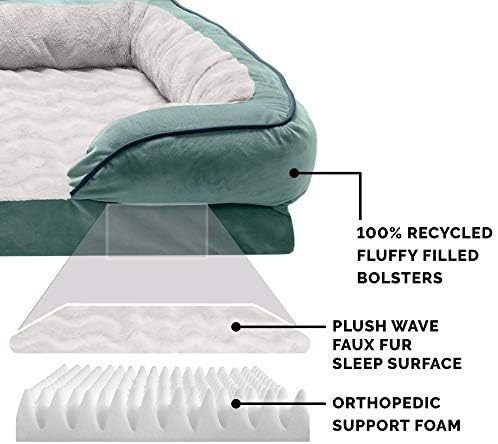 Furhaven Orthopedic Dog Bed for Medium/Small Dogs w/ Removable Bolsters & - Image 4