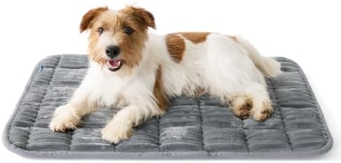 Bedsure ComfyFleece® Washable Dog Crate Pad, Soft Thin Medium Pet Mat by BEDSURE