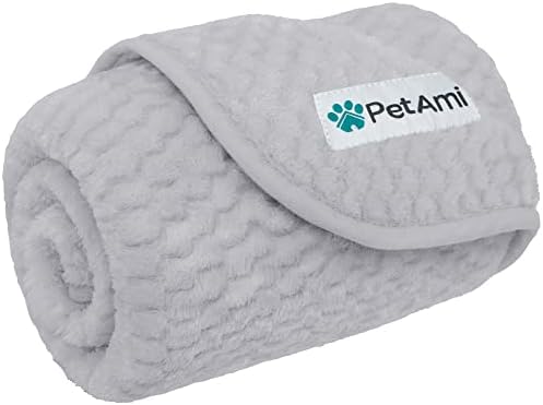 PetAmi Waterproof Dog Blanket, Leakproof Puppy Blanket, 24x32 Light Gray by PetAmi