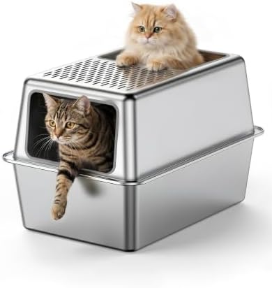 Stainless Steel Cat Litter Box by Unknown