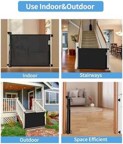 33" H Retractable Baby&Dog Gate, Fits up to 55" W, Hardware Mounted - Image 6