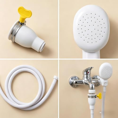 White Sink Spray Rubber Hose, PVC Sink Hose Attachment - Image 4