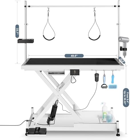 50" Electric Dog Grooming Table 9"- 37" Height Adjustable Heavy Duty - Image 3