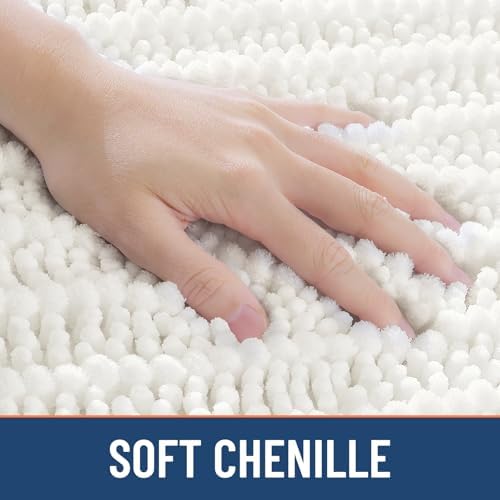 Smiry Bathroom Rugs 48X32, Extra Soft Rubber Backing Chenille Bath Mats - Image 4