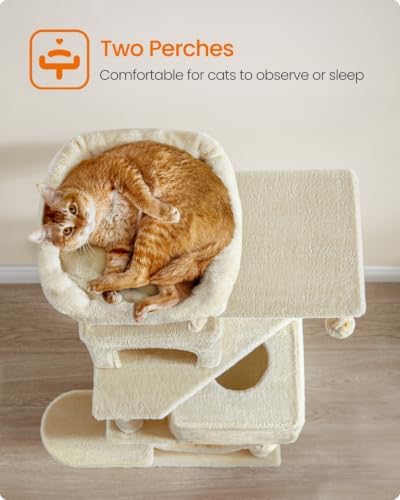 Feandrea Cat Tree, 59.5-Inch Tall Cat Tower - Image 4