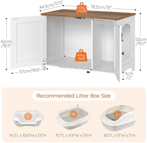 HOOBRO Litter Box Enclosure, Cat Litter Box Furniture - Image 4