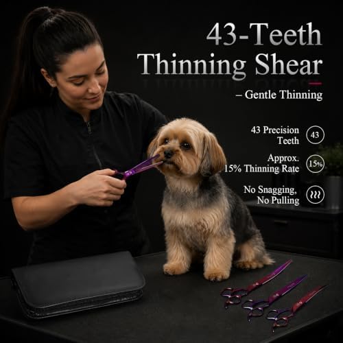 Purple Dragon 8.0 inch Professional Pet Grooming Scissors - Image 6