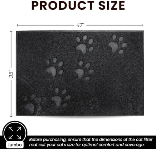 Andalus Jumbo Cat Litter Mat, Non-Slip & Easy to Clean Cat Litter Box Mat - Image 2