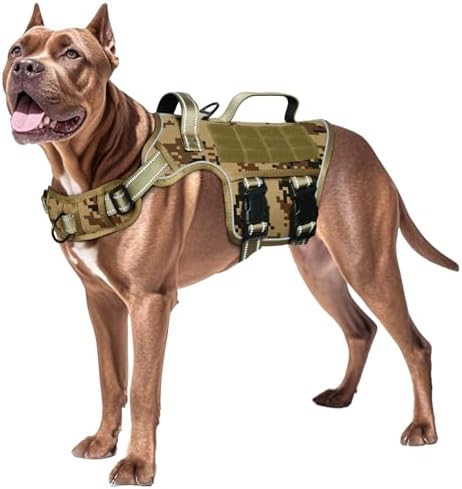 Dog Harness for Large Dogs, No Pull Tactical Vest by Runfido