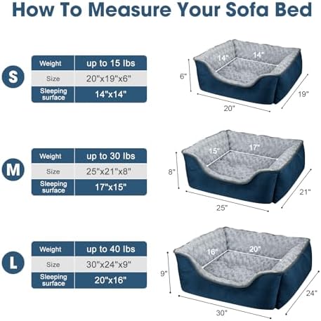 JOEJOY Rectangle Dog Bed for Large Medium Small Dogs - Image 4