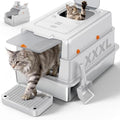 FURTIME XXXL Extra Large Enclosed Stainless Steel Litter Box by FURTIME