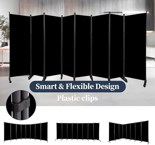 Room Divider 6 Panel-176''Wide Folding Privacy Screen, Large Partition Wall - Image 5