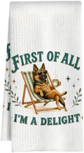German Shepherd Kitchen Towel, Cute Dog Hand Towel, Funny Dog Lover Gift by Huastatewolf