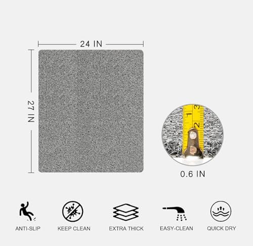 Nonslip Bathtub Mat, Anti Slip Bath Mat 0.6" Extra Thick, Quick Dry Bath Tub - Image 2