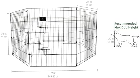 PJYuCien Puppy Playpen with Top Cover & Bottom Pad, 8 Panels 30" H - Image 3
