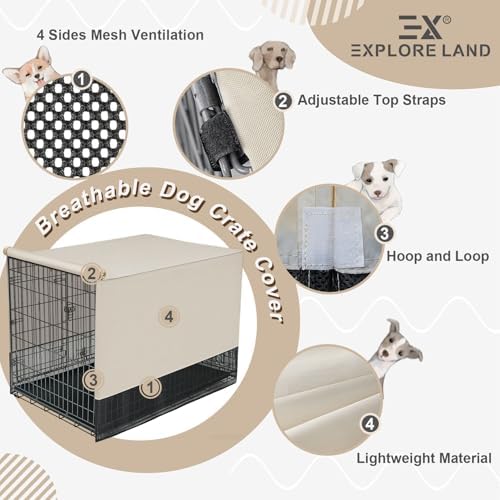 Explore Land Breathable Dog Crate Cover, 36 inches - Image 4