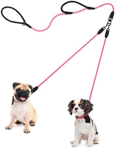 PetBonus Rope Double Dog Leash, No Tangle Dual Leash by Petbonus