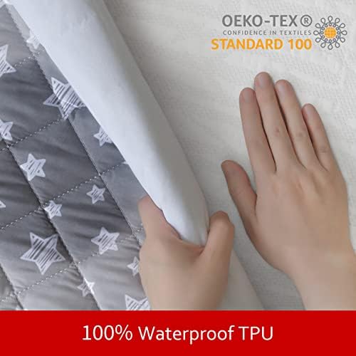 Waterproof Dog Bed Covers Replacement Lovely Grey Star Print, 30x20 Inches - Image 3