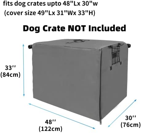Dog Crate Cover 48 Inch Waterproof 600D Oxford - Image 2