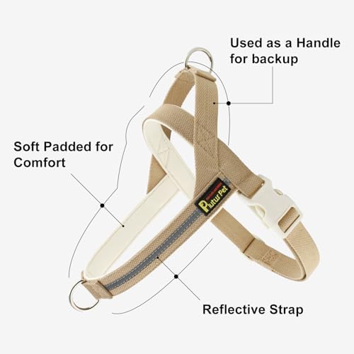 Plutus Pet Cotton Dog Harness and Leash Set, Reflective and Soft Padded - Image 2