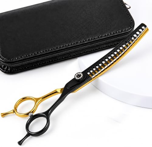 7" Curved Chunker Dog Grooming Scissors, 21 Teeth T-Shape by Scissors-Haircutting