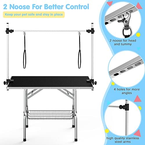 Lyromix 36'' Foldable Dog Grooming Table - Image 2