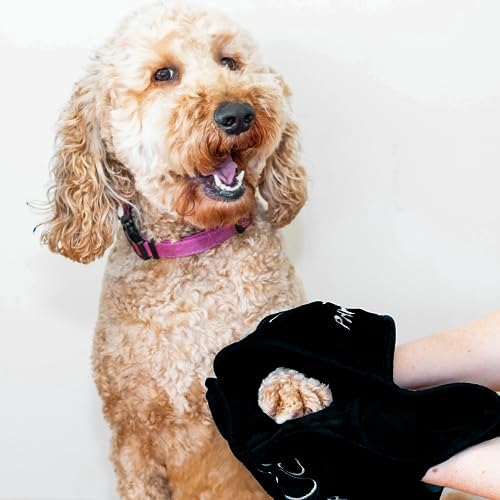 Paw Cleaning Towel for Dogs Dual Hand Pockets removes Dirt and Mud Absorbent by Unknown