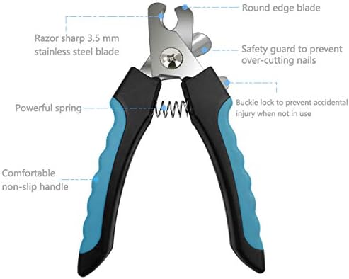 Pet Nail Clippers and Trimmers Set Safety Guard to Avoid Over Cutting Razor - Image 2