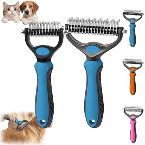 Pet Pro Grooming Tool, 2-in-1 Deshedding Dog Brush by uphrgmd