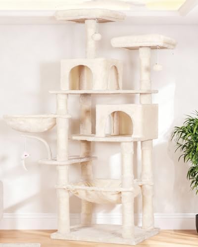 Heybly Cat Tree, 70 inches Tall Cat Tower by HEYBLY
