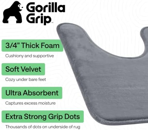 GORILLA GRIP® Memory Foam Toilet Rug - Image 3