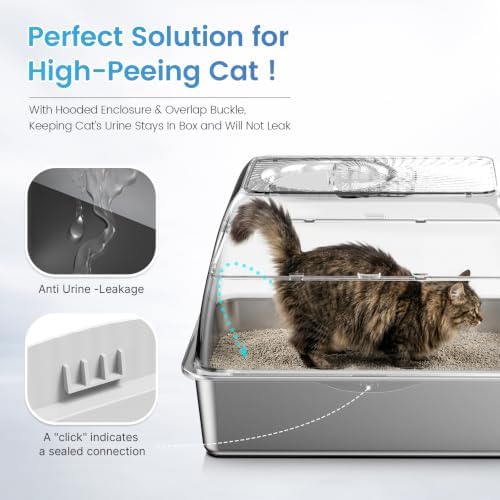 SuzziPaws Stainless Steel Litter Box Top-Entry Dog-Proof - Image 5