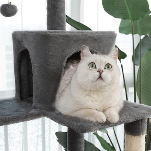 Multi-Level Cat Tree, 69 Inches Tall Cat Tower - Image 3
