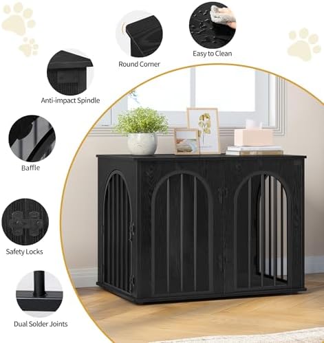 Hzuaneri 31.5'' Dog Crate Furniture, Dog Kennel Indoor - Image 7