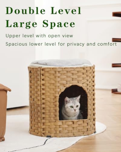 SETVSON Cat House for Indoor Cat, Large Double Cat Houses Bed - Image 2