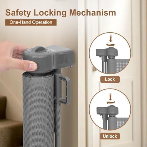 Miumoon 100 inch Reinforced Retractable Baby Gates 34 inch Tall - Image 4