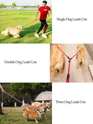 3 Dog Leash for 1-3 Dogs, 360° Swivel, No Tangle - Image 4