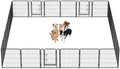 DUMOS Dog Playpen 32 Inch 24 Panels Indoor Outdoor Metal Pet Fence by DumosLifestyle