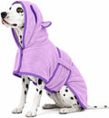 Dog Bathrobe, Fast Drying Coat, Super Absorbent Bath Towel Purple S by ADNIKIA