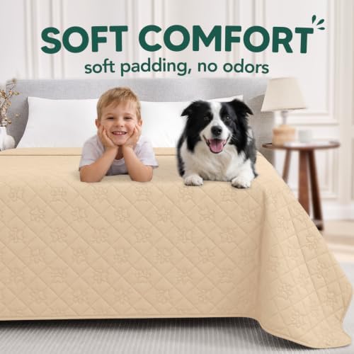 PAWFINITY Waterproof Bed Cover for Dogs, Pet Blanket for Mattress Washable - Image 4