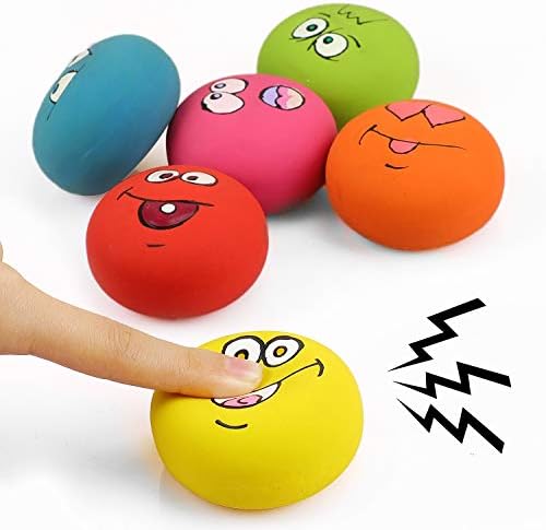 Smile Face Dog Squeaky Toys Soft Latex Squeak Balls - Image 3